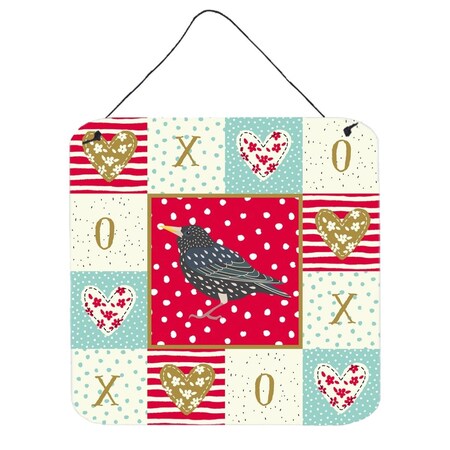 Carolines Treasures 6 x 6 in. Starling Love Wall or Door Hanging Prints CK5515DS66